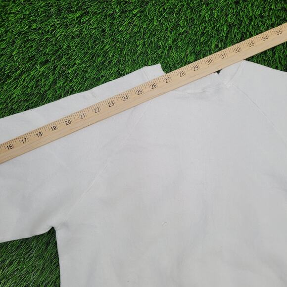 Vintage Waukee Raglan Sweatshirt Womens M 18x22 Neon Rainbow - Picture 3 of 14